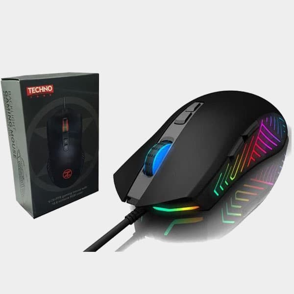 Techno Zone V70-FPS USB Programmable Gaming Mouse With RGB LED & Optical Sensor PMW3325 FOR COMPUTER