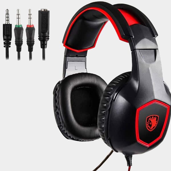 Sades SA818 Stereo Gaming Headphones With Noise-Reduction Mic -red