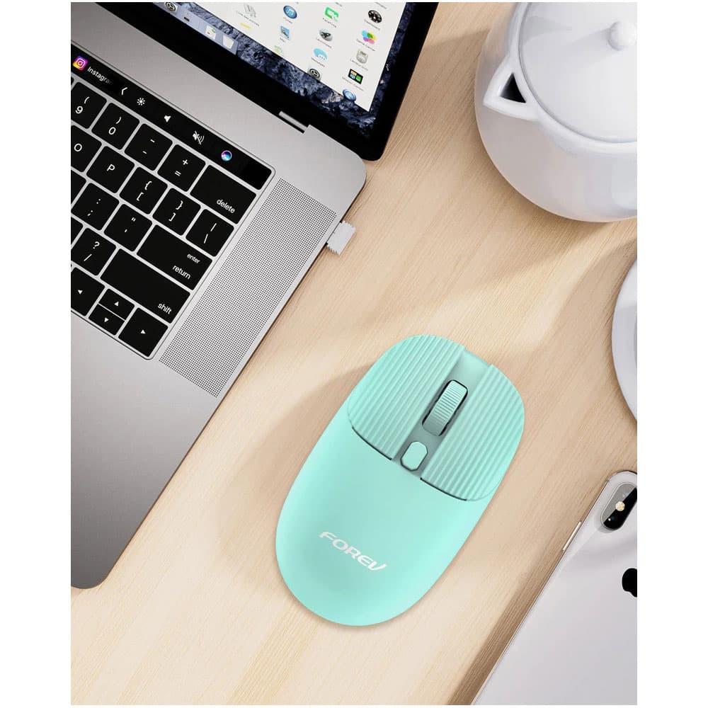 Forev FV-198 2.4GHZ HighEnd Wireless Mouse With USB Nano Receiver Charming design Green