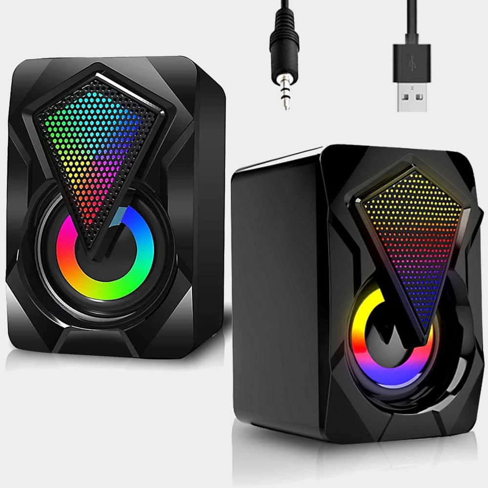 Forev FV-209 Speaker | RGB LED | Jack + USB (Power Source) For PC