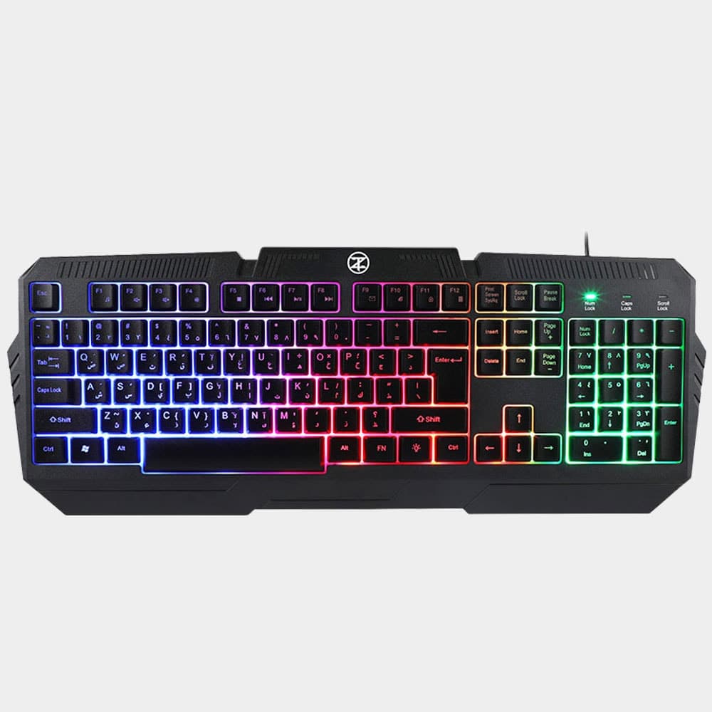 Techno Zone E2 Gaming Membrane Keyboard | Rainbow Backlit Light Effects | HighEnd