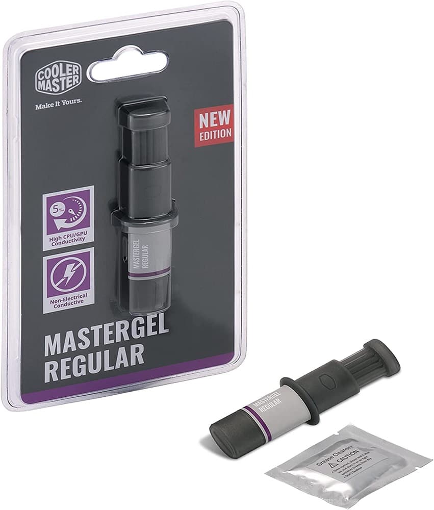 Cooler Master New Edition MasterGel Regular High Performance Thermal Paste w/Exclusive Flat-Nozzle Syringe Design for CPU and GPU