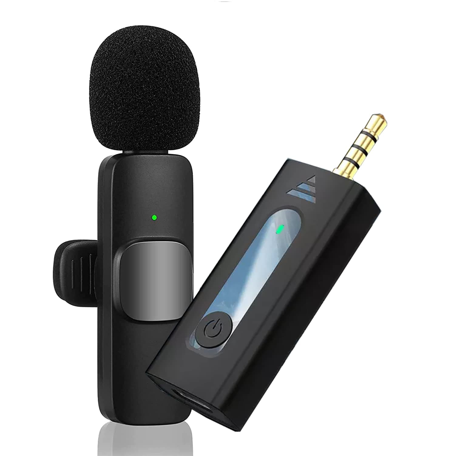 K35 Wireless Microphone  Single Lavalier Microphone 3.5mm Aux Port Street Musicians Amplifier Speaker Compatible Computer Youtuber Tablet Phone Plug and Play