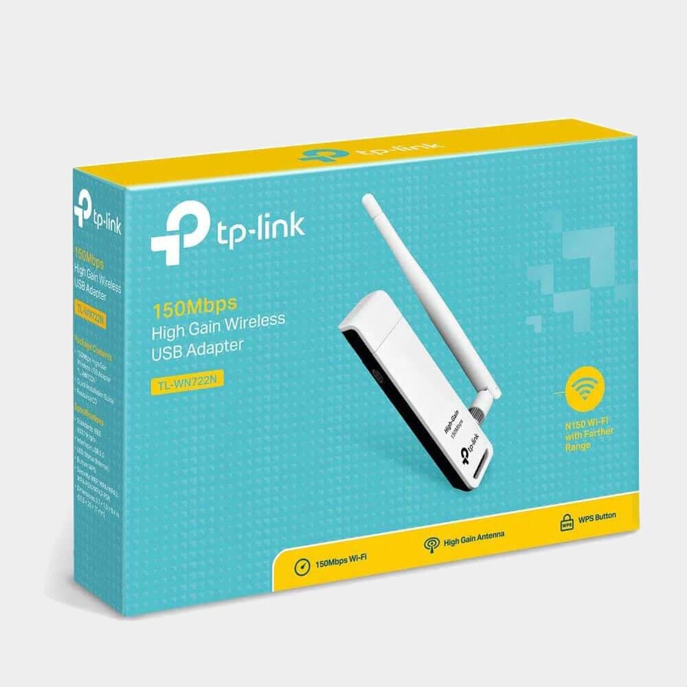 TPLink Nano USB Wifi Dongle 150Mbps High Gain Wireless Network Adapter for PC Desktop and Laptops. Supports Win10/8.1/8/7/XP Linux 2.6.18-4.4.3, Mac OS 10.9-10.15 (TL-WN722N)