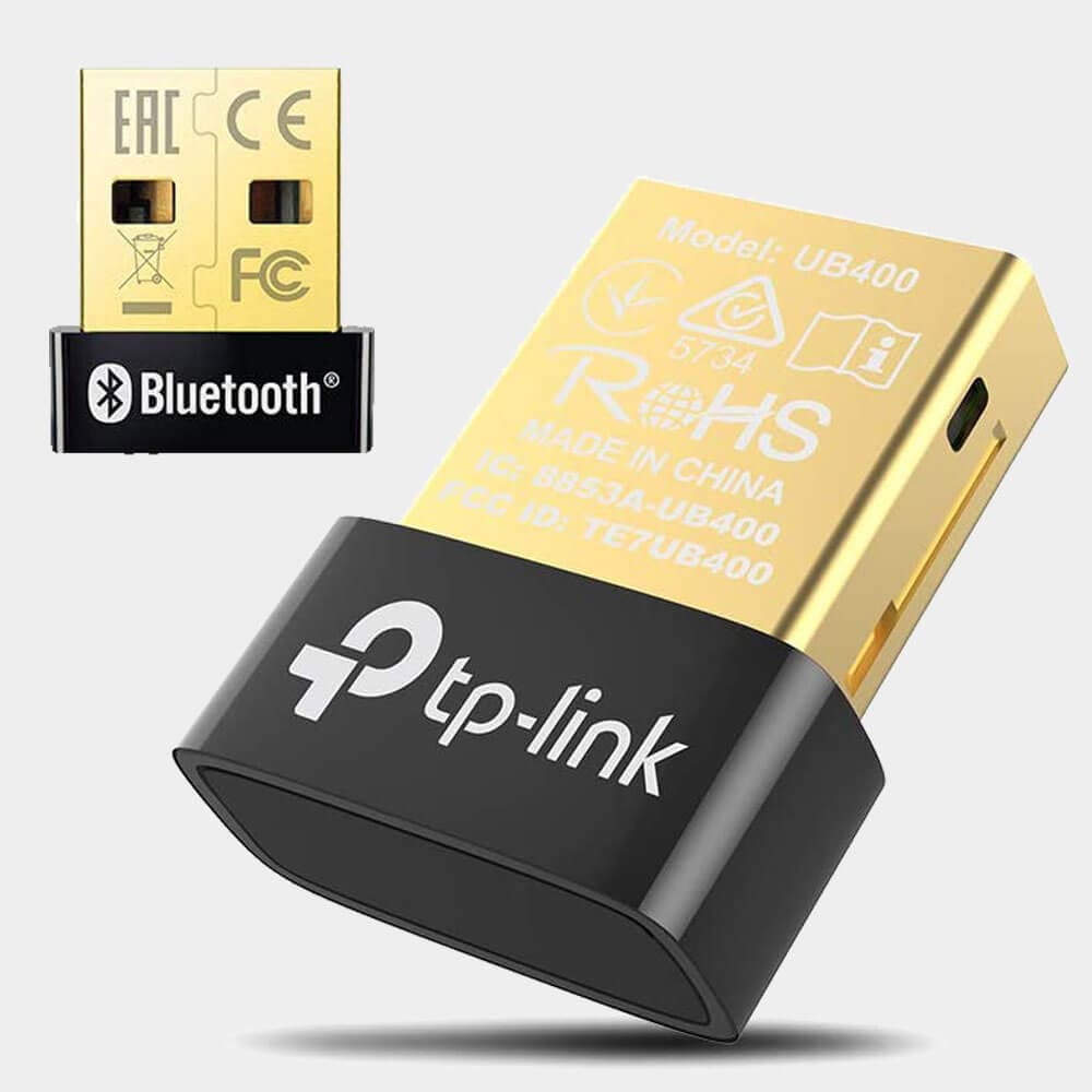 TP-Link Nano USB Bluetooth 4.0 Adapter for PC Laptop Desktop Computer, Bluetooth Dongle and Receiver for Windows 11/10/8.1/8/7/XP, Plug and Play(UB400)