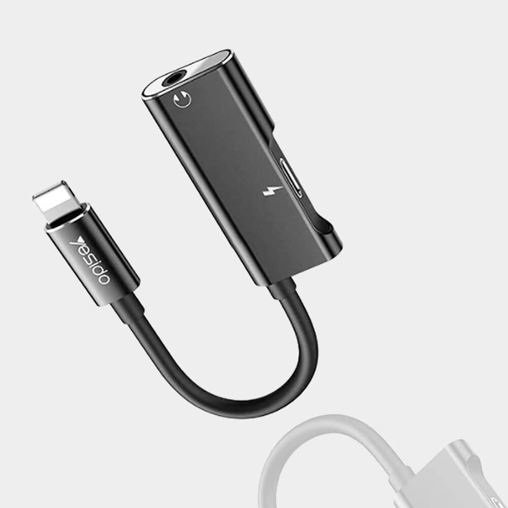 Yesido Yau11 Audio Adapter 2in1 Charging+music Converter