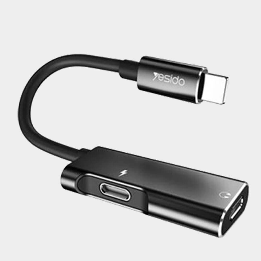 YESIDO YAU12 Dual Lightning Audio Adapter (Charging + Music Playing) Support Mic Function
