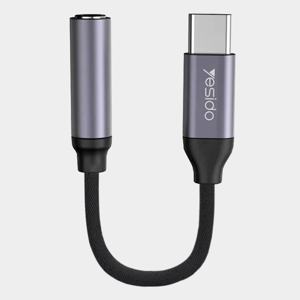 YESIDO YAU19 Type C to 3.5mm Female Headphone Jack Adapter USB C to Aux Audio Dongle Cable