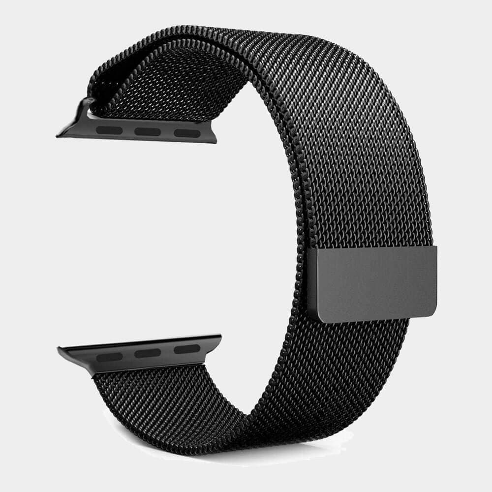 Magnetic stainless steel strap for Apple smart watch 42-44-45-49mm | Black