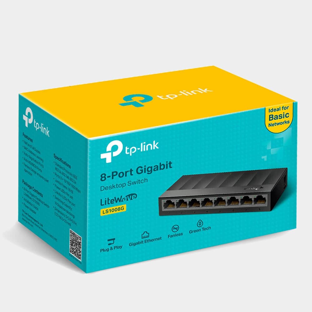 Tplink LS1008G 8-Port 10/100/1000Mbps (Gigabit) Desktop Switch