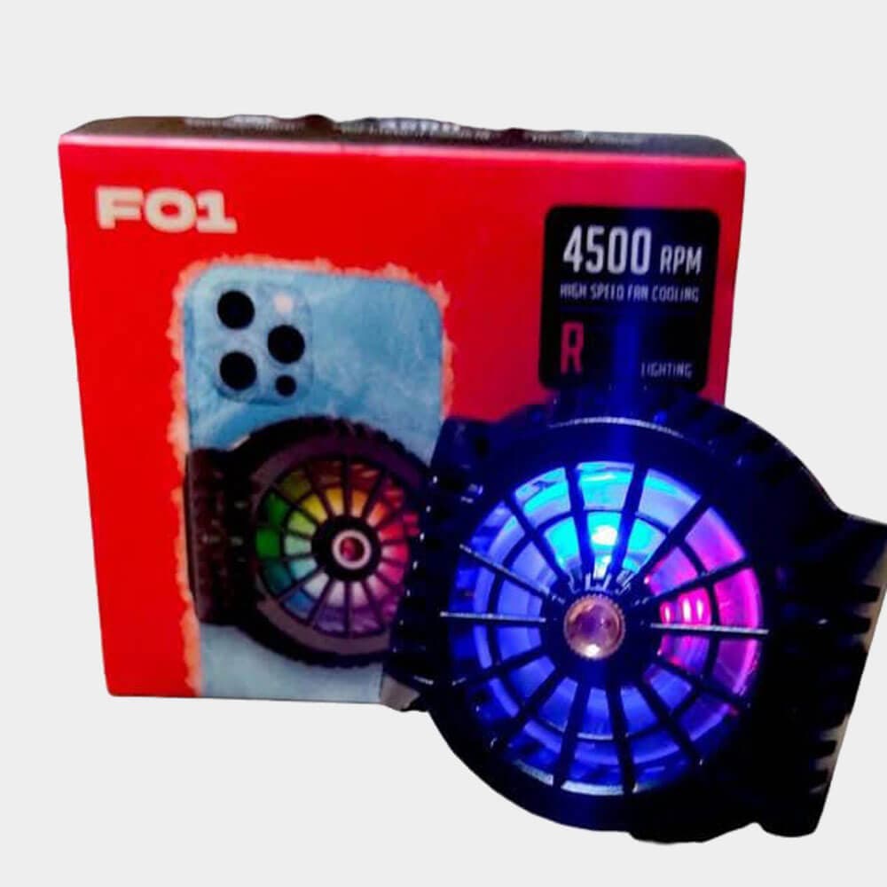 Gaming Mobile Phone cooling pad | semiconductor radiator & refrigeration fan | silent fan | RGB Led Light | 2 type-c port | clip to stick to the phone | can connect to phone holder