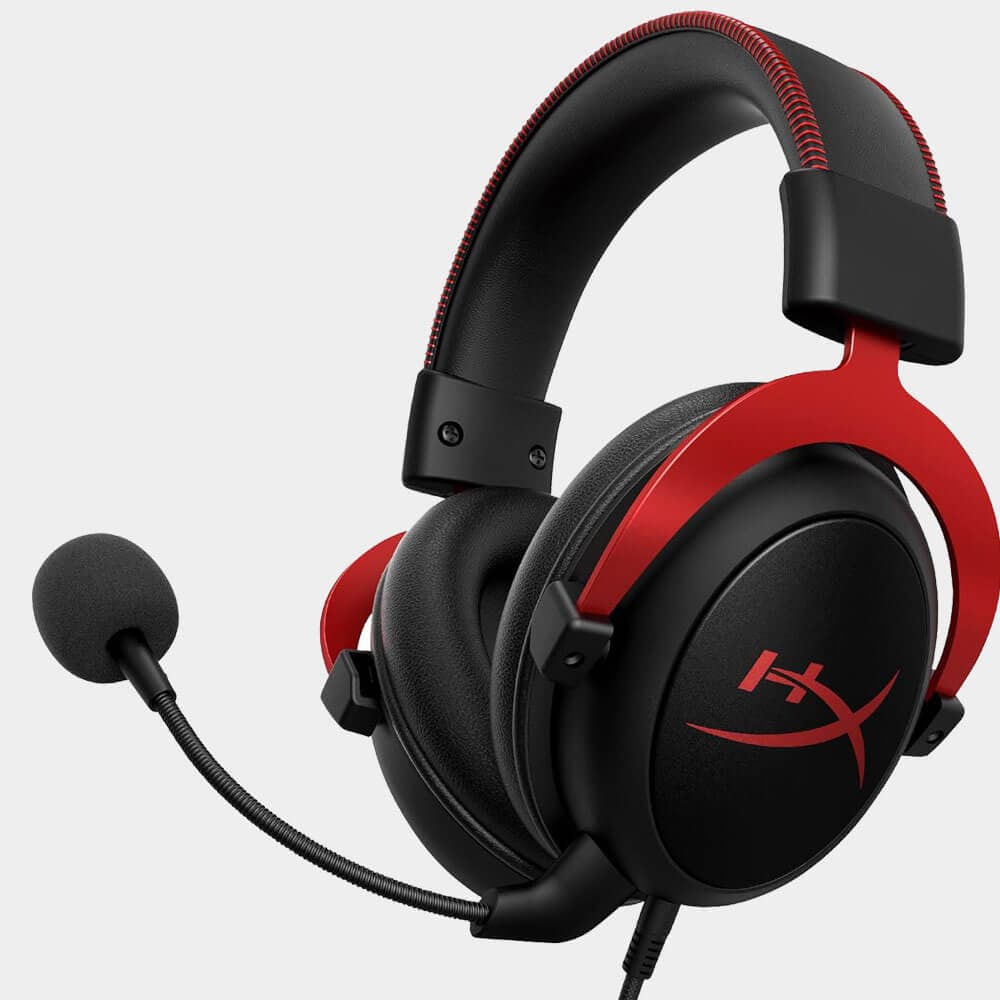 HyperX Cloud II Gaming Headset for PC & PS4 & Xbox One, Nintendo Switch, Red, Wired, Headphones Headset