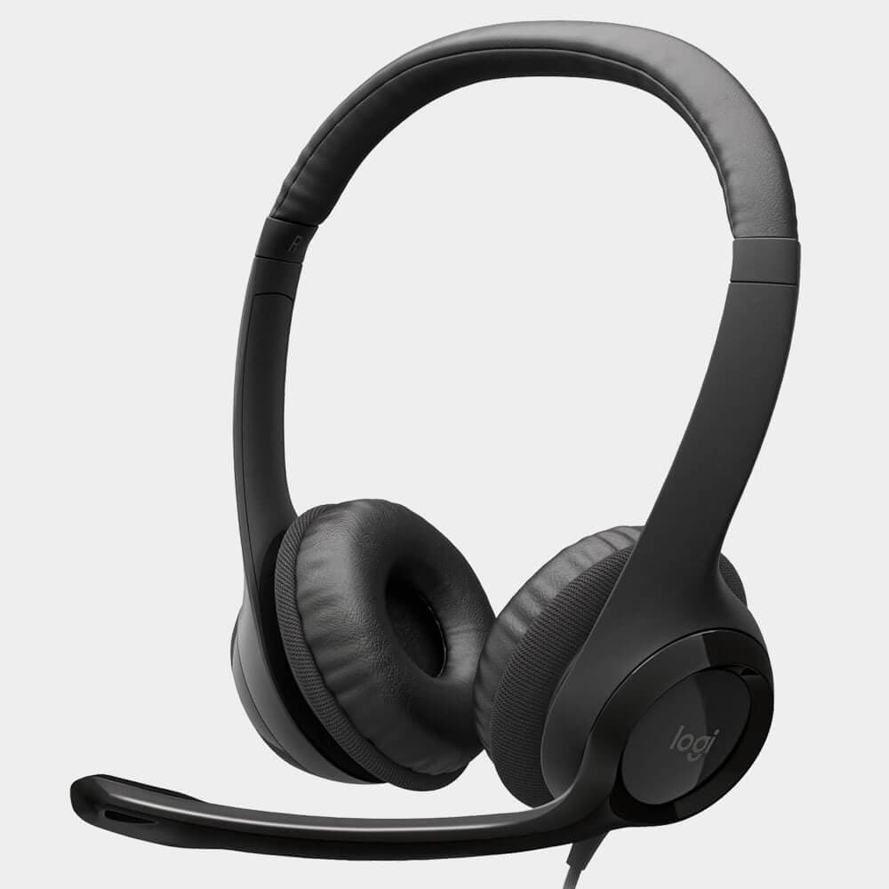 Logitech H390 USB Computer Headset with Enhanced Digital Audio and Inline Controls – Black