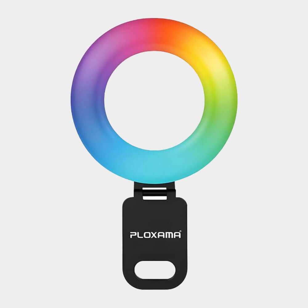 PLOKAMA – U20 PRO Ring Selfie Mirror Mini RGB Clip LED Fill Light Video Lighting Content Creator Selfie Light For Mobile Phone