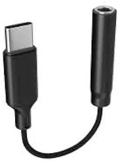 كابل محول من USB C إلى 3.5mm أنثى، محول سماعة رأس متوافق مع ايفون 15/16/17 وجالاكسي (أسود)