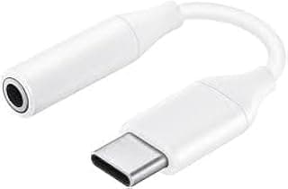 محول صوت USB نوع C إلى 3.5 ملم مع محول AUX مدمج لسماعة الرأس DAC للموبايلات وأجهزة التابلت واللاب توب (ابيض)
