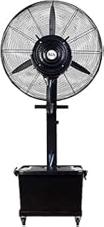 EGA 30 Inch Diameter Outdoor Water Spray Fan, Air Cooler and Humidifier - FS3030M Black