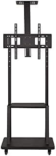 42 to 75 Inch LED TV Trolley Cart Display Interactive Panel with Wheels 100 Kgs Load Capacity