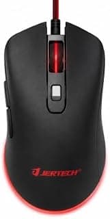 Jertech Sword XP10 RGB Gaming Mouse, Wired, 3200 DPI Optical Sensor, RGB Chroma Lighting, 1000Hz Polling Rate, 6 Buttons, Ergonomic Design