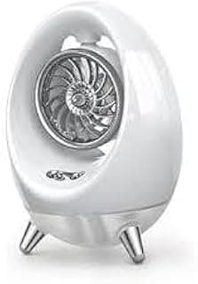 Night Light - Portable air conditioner mini fan with humidifier, loose cooling design, and white finish, suitable for office or home use providing refreshing air and ambient glow.