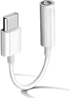 كابل محول سماعة رأس تيك من طرف قابس USB نوع سي إلى منفذ صوت 3.5 ملم لأجهزة آيفون وأندرويد من سونيكس، أبيض