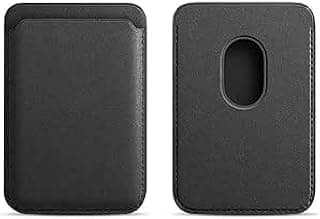 Magnetic Wallet Compatible with for iPhone 16 15 14 13 12 Pro Max Plus Model, None-Cutout Mag 3 Safe Card Holder Stick on forCell Phone, Midnight (اسود)