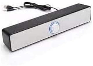 Computer Speaker soundbar - 3W * 2.0 channels - 3.5mm Jack + USB Powered For Laptop, Desktop (White)