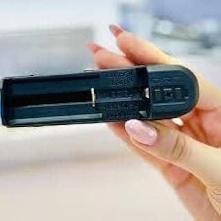 Universal Battery Charger, Black, Portable, for Rechargeable Li-ion Batteries Multiple Sizes 18650_Batteries_Pen and Remote