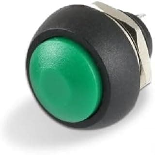 زر ضغط صغير مستدير مقاوم للماء، إعادة ضبط تلقائي، أخضر 12mm (3 قطع)