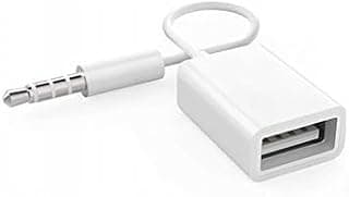 AUX to USB 3.5mm Audio Jack Male to USB 2.0 Female Adapter Cord Cable Only Works (Car Need MP3 Decoding Function, Not Fit All Cars