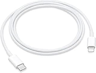 كابل USB-C إلى لايتنينج، 1 متر، متوافق مع ايفون وايباد، أبيض