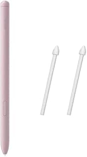 قلم S Pen لجهاز سامسونج Galaxy Tab S6/S6 Lite – 4096 مستوى ضغط، بدون بلوتوث/بطارية، مغناطيسي، خاصية رفض راحة اليد – يتضمن 2 سن إضافي، متوافق مع Air Command (وردي)