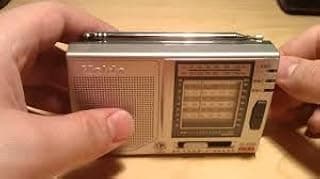 Mini Radio/9803/Digital Buttons/Earphone Input/FM/AM/SW/Attractive Modern Shape/Antenna/2 Pen or Adptor Stone/Wrist Holder