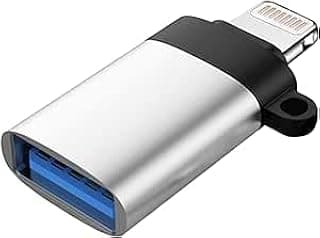 كابل محول Lightning ذكر إلى USB 3.0 أنثى OTG للايفون 13/14/12/11/XS 8/7، موزع USB للكاميرا، فلاشة، ماوس، كيبورد، MIDI للايباد اير برو ميني (متعدد)