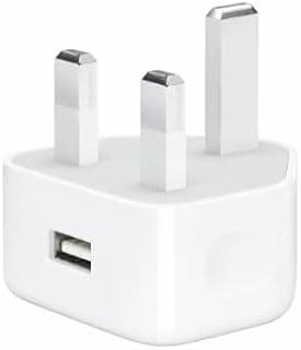 شاحن حائط USB عالمي بفيشة بريطانية 3-Pin، شحن USB، تصميم مدمج، فيشة بريطانية 3-Pin، توافق عالمي، محول حائط