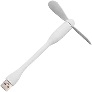 مروحة صغيرة - مروحة USB محمولة برقبة مرنة، إضاءة ساطعة. حجم مدمج 8.8 × 14.5 سم يناسب أي مكان. متوافقة مع الباور بانك، المحولات، أو اللابتوب لاستخدامات متعددة. (قطعة واحدة)