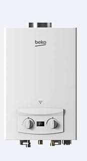 Beko Gas water heater digital display - 6 liter - 2 knobs - with adapter - Automatic ignition works - White