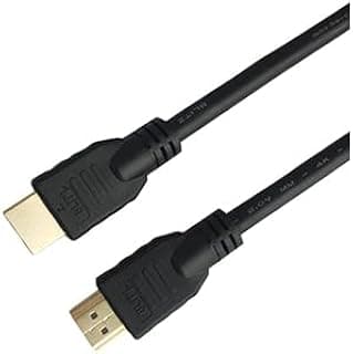 كابل HDMI بطول 1 م بليتز - 4K 60Hz تقنية المدى الديناميكي العالي HDR10، تقنية دولبي فيجن - يدعم PS5 وXbox Series X وآبل تي في وفاير ستيك - مطلي بالذهب، إشارة خالية من الضوضاء (أسود)