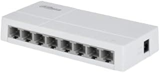داهوا محول ايثرنت مكتبي DH-SF1008L بـ8 منافذ 10/100 ميجابت في الثانية - مفتاح شبكة غير مدار عالي السرعة للمنزل والمكتب، التوصيل والتشغيل، اتصال سلكي موثوق