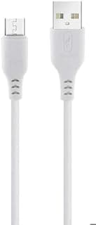 كابل USB إلى Micro USB، أبيض، كابل شحن سريع ونقل بيانات