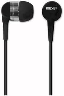 سماعات ماكسيل KX 2507 ستيريو مع ميكرفون ومنفذ ايه يو اكس، طول السلك 1.2 متر - اسود