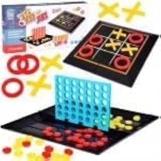 3-in-1 Board Game Set, Connect Four, Tic Tac Toe
