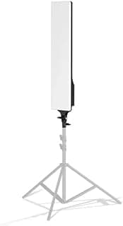 مصباح LED مستطيل الشكل RL-100، 58×10 سم، مع جهاز تحكم عن بُعد وحامل معدني 2 متر، درجة حرارة لونية 2700K-7500K، للتصوير والفيديو