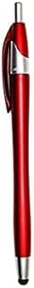 Capacitive Universal Stylus Ballpoint Pen, 2 in 1 for all smart phones and Tablets Multicolor one pen (Red)