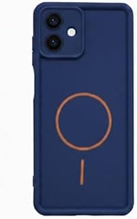 Samsung a07 Soft touch, compatible silicone case with raised edges, camera sensitivity, shockproof and fingerprint-resistant design -(Blue)