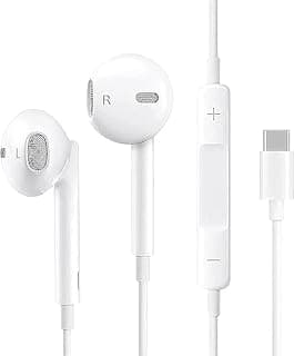 سماعة أذن ستيريو سلكية بمنفذ USB-C من IP-WT لهواتف سامسونج Galaxy Note 10/Note 10 Plus, S10, S9, S10e مع ميكروفون مدمج وتحكم في الصوت
