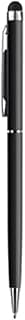 Universal Stylus Ballpoint Slim Pens, 2 in 1 for all smart phones and Tablets Multicolor (Black)