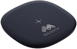 Majentik MW21 15W Wireless Charger, Qi Certified, Compatible with Apple and Android Devices, Black