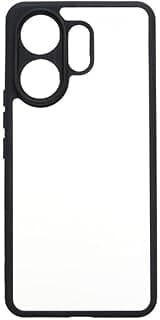 Clear Phone Case for vivo V60 - Shockproof Transparent Back Cover, Anti-Scratch Bumper, Slim Protective Case (Black & Clear)
