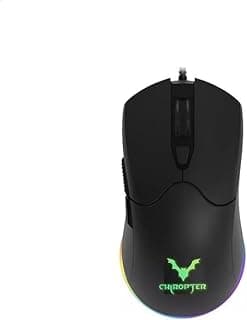 ماوس جيمنج X-112 - إضاءة RGB، تصميم مريح، دقة تصل إلى 3600 DPI، محرك بصري عالي الأداء - أسود، سلكي بكابل 1.5 متر